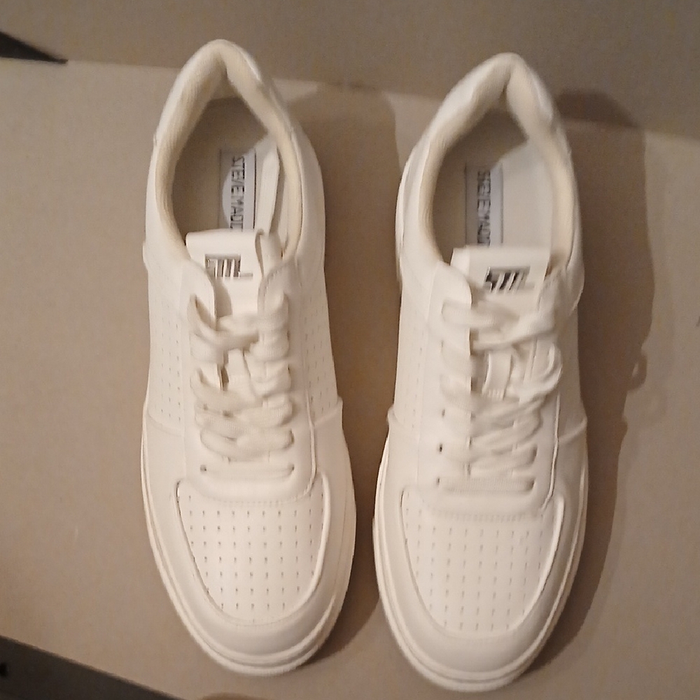 Steve Madden White Athletic Shoes